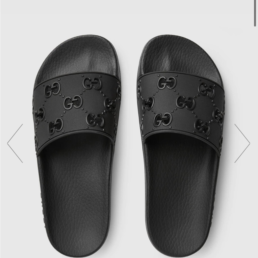 WOMEN'S RUBBER GG SLIDE SANDAL